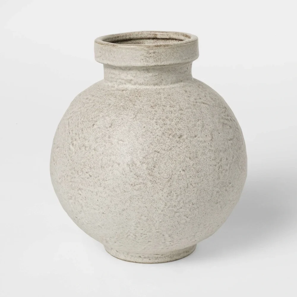 Round  Textured Ceramic Vase - Threshold Studio McGee,‎ Target